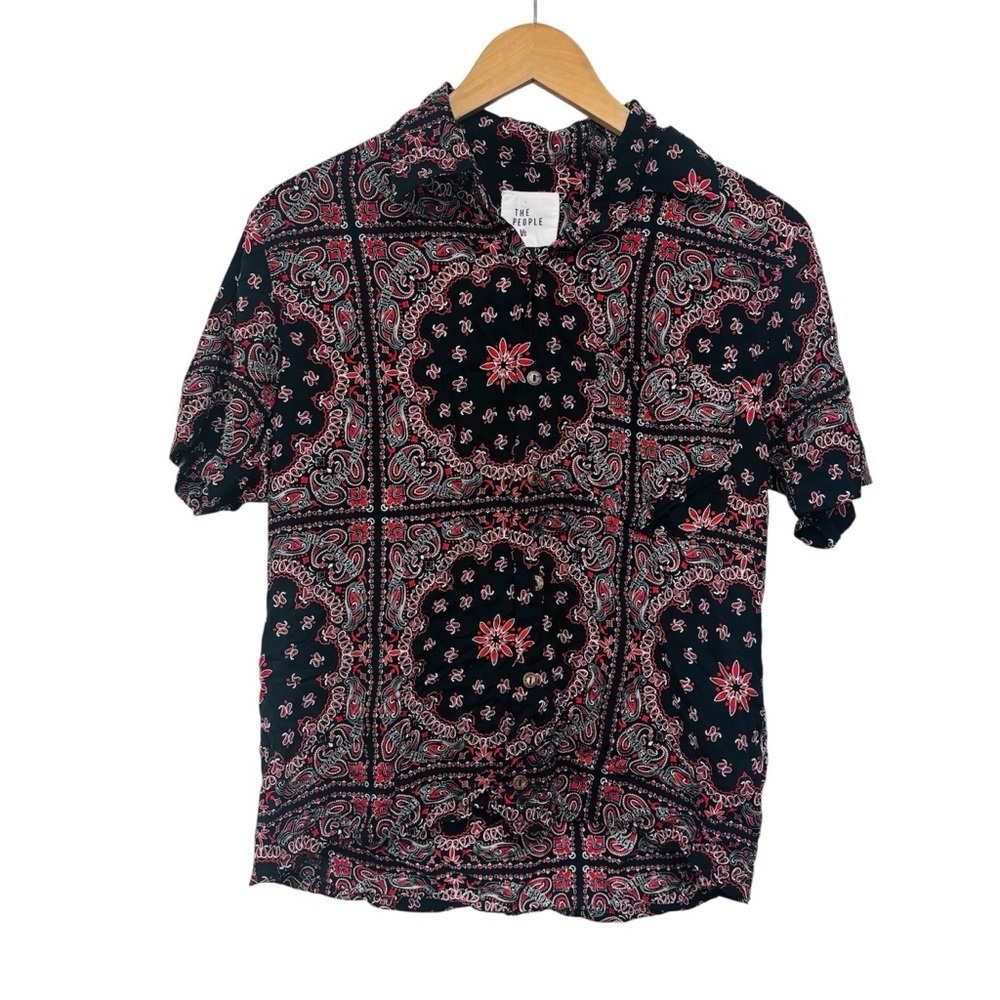 The People Vs. Bandana Print Button Front Shirt
